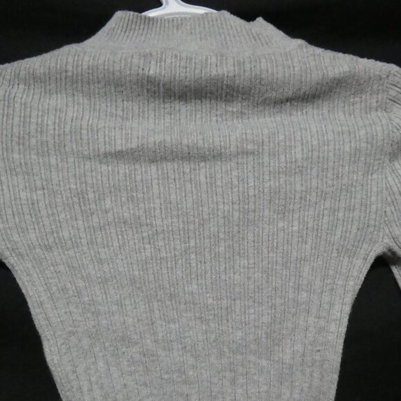 PRIMARK | size 4 | Grey Mock Neck Long Sleeve Knit Sweater - Picture 10 of 15
